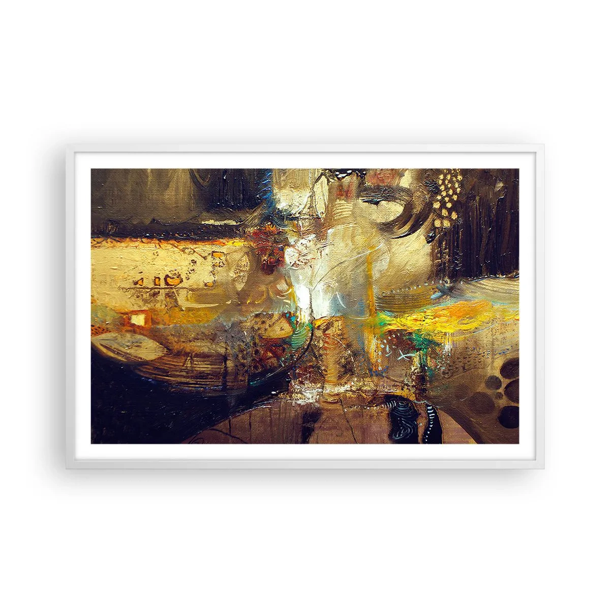 Poster in einem weißen Rahmen - Kalt, wärmer, heiß - 91x61 cm