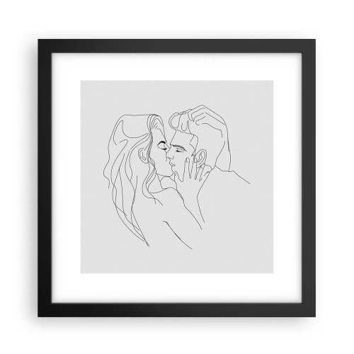 Poster in einem schwarzem Rahmen - Dieselbe Linie - 30x30 cm