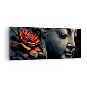 Bild auf Leinwand - Leinwandbild - Im Einklang mit der Welt - 100x40 cm