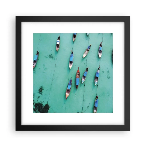 Poster in einem schwarzem Rahmen - In freudiger Erwartung - 30x30 cm