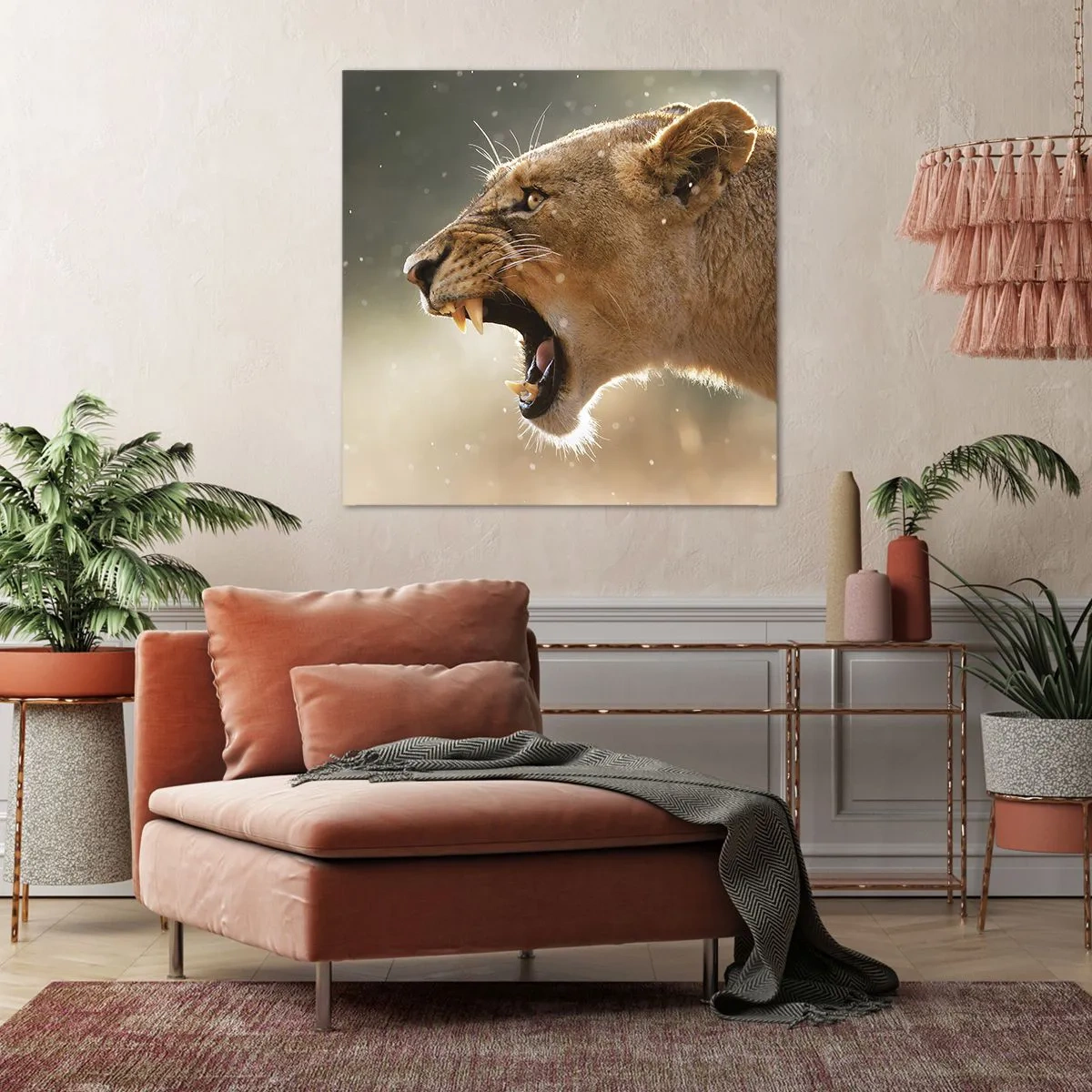 Bild auf Leinwand - Leinwandbild - Versuch, nicht zuzuhören - 40x40 cm