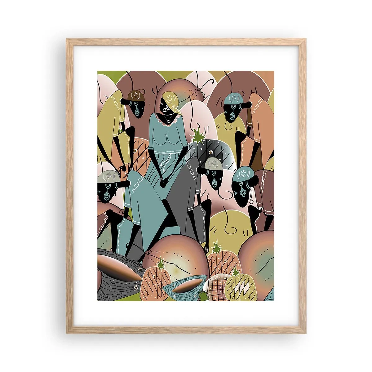 Poster in einem Rahmen aus heller Eiche - Ein toller Urlaub steht bevor - 40x50 cm