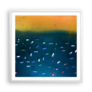 Poster in einem weißen Rahmen - Feiertagsspiel - 60x60 cm