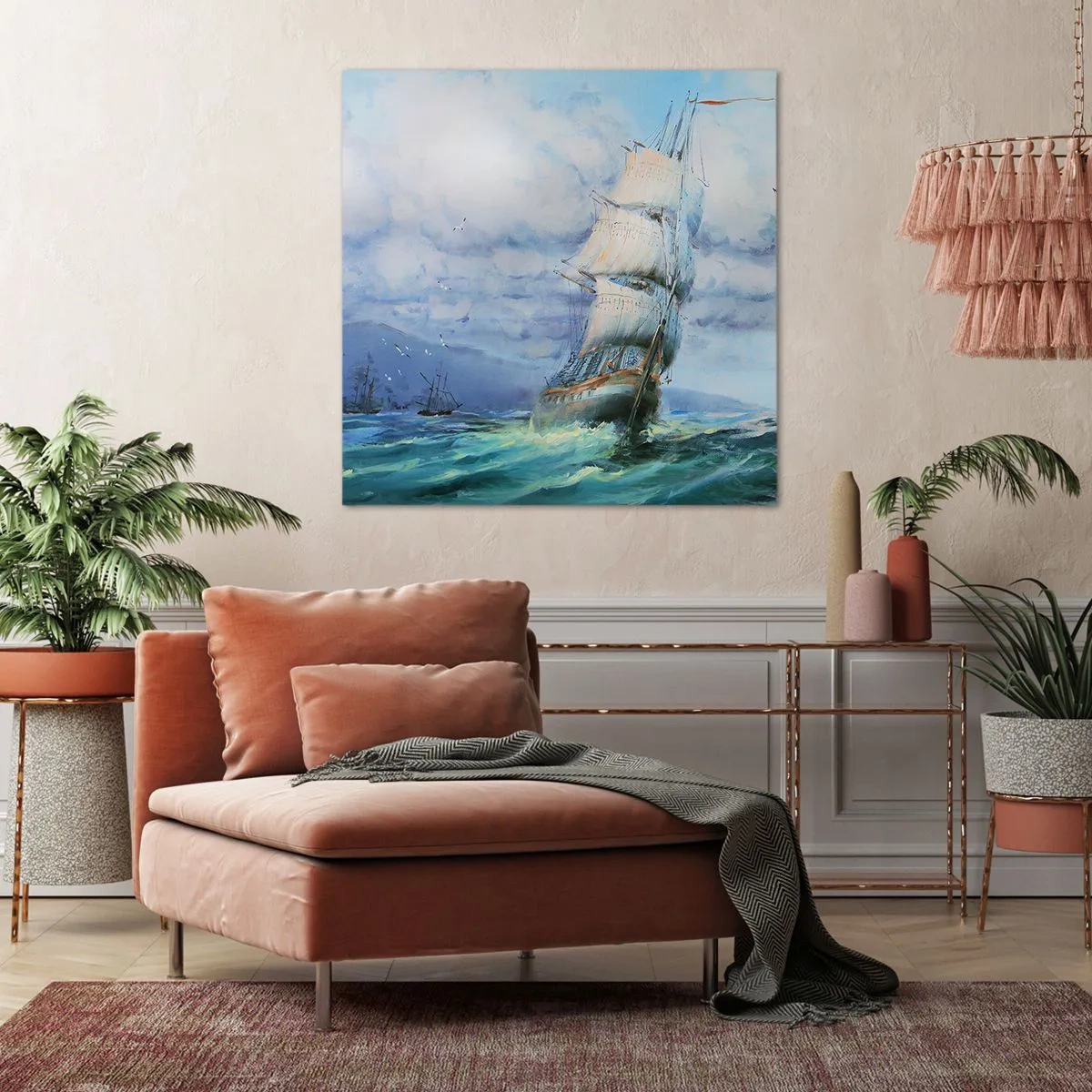 Bild auf Leinwand - Leinwandbild - Guter Wind - 40x40 cm