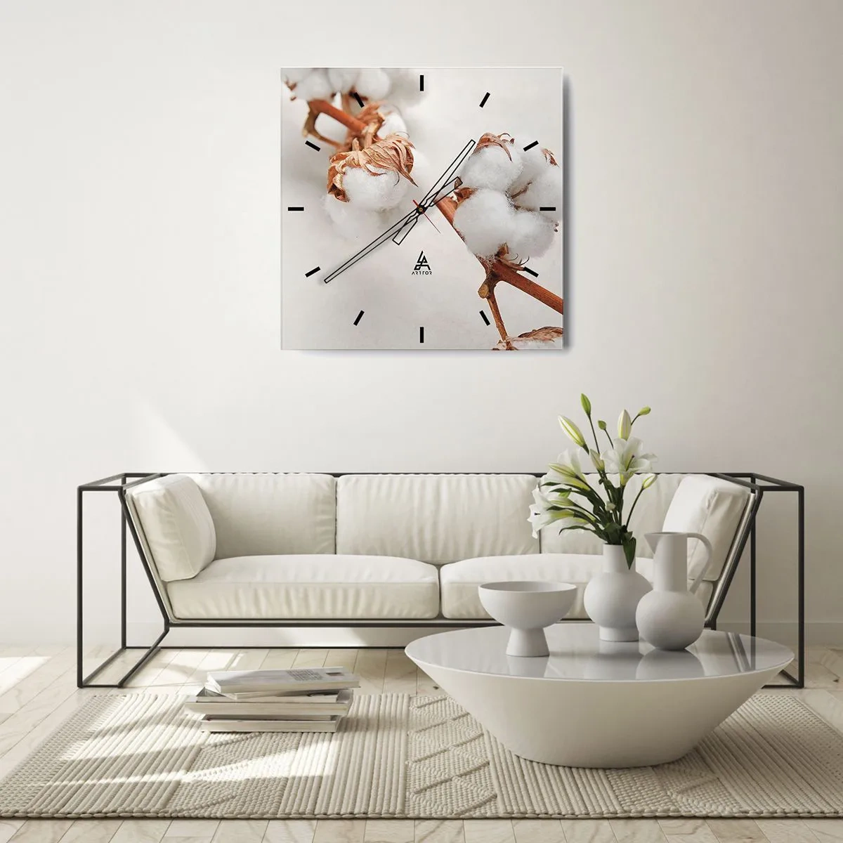 Wanduhr - Glasuhr - Nur umarmen - 40x40 cm