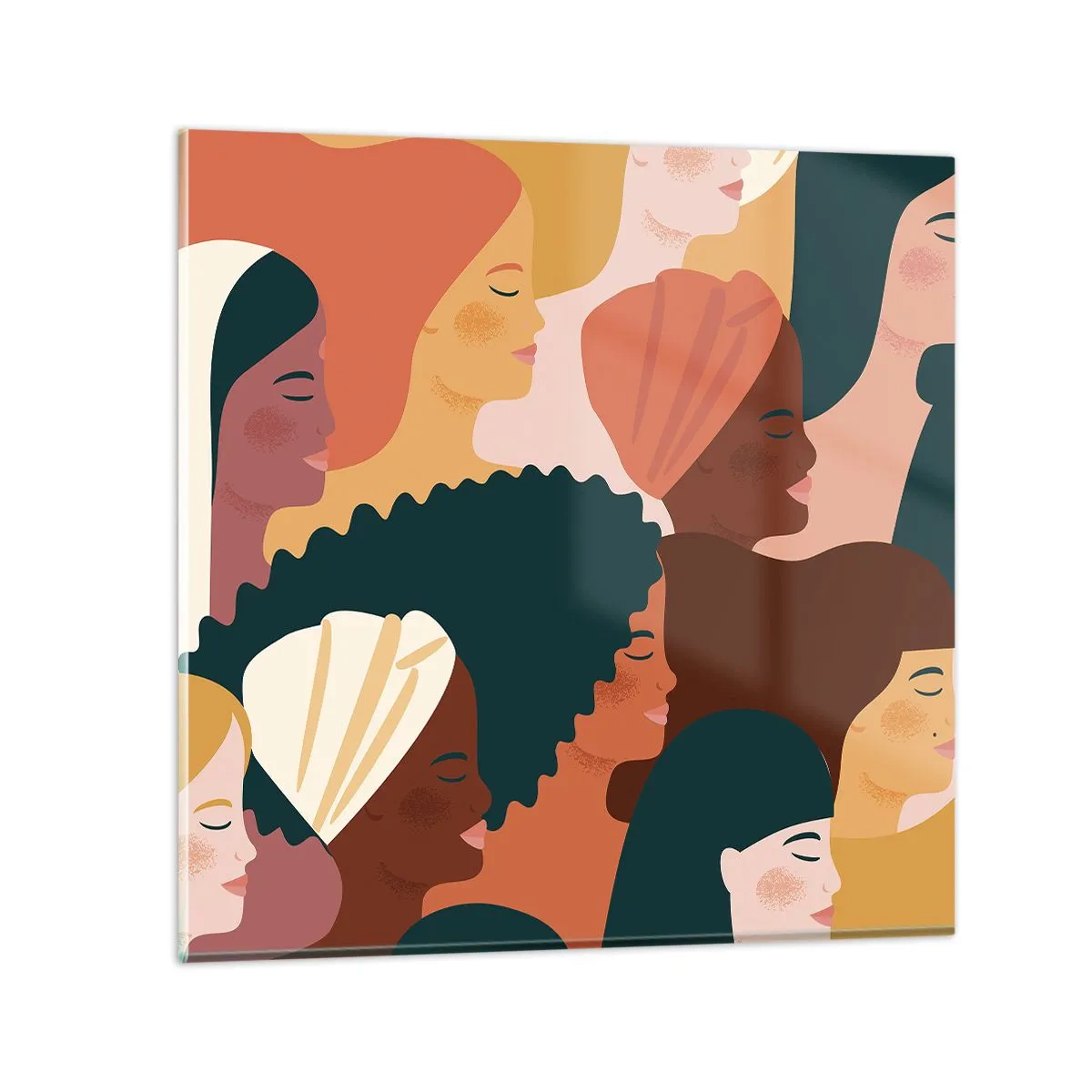 Glasbild - Bild auf glas - Nur Weiblichkeit - 30x30 cm