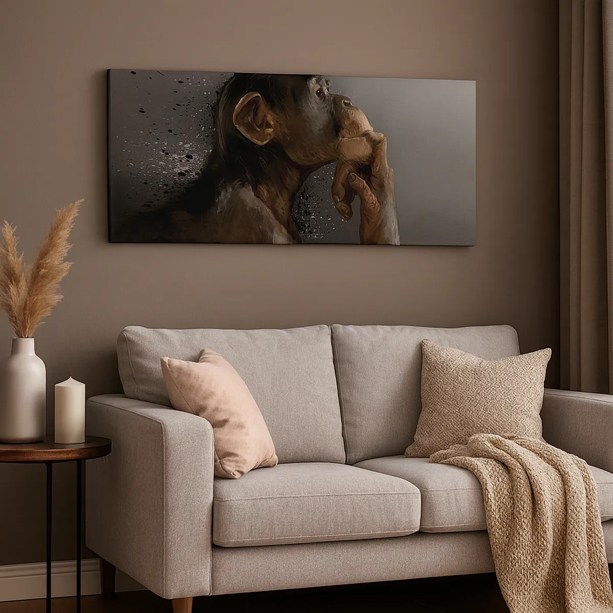 Bild auf Leinwand - Leinwandbild - Sicherlich ein Denker - 30x30 cm