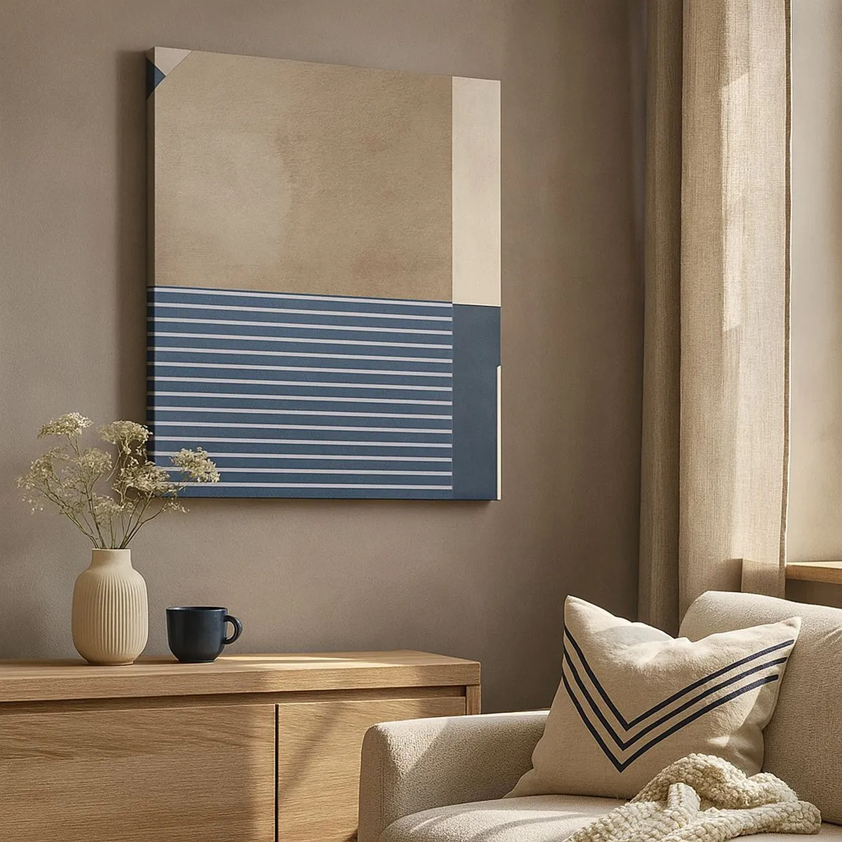 Bild auf Leinwand - Leinwandbild - Komposition aus Einfachheit und Rundheit - 30x30 cm