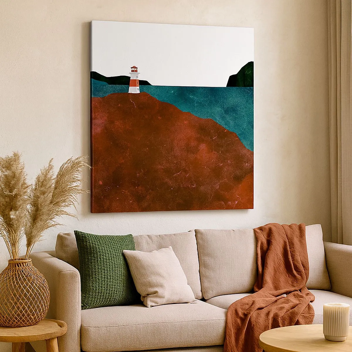 Bild auf Leinwand - Leinwandbild - Aufs Meer starren - 30x30 cm