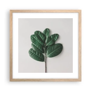 Poster in einem Rahmen aus heller Eiche - Eine Zeichnung purer Natur - 40x40 cm
