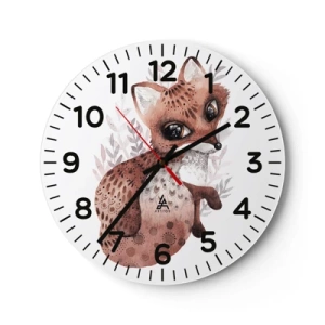 Wanduhr - Glasuhr - Einfach lieben - 30x30 cm