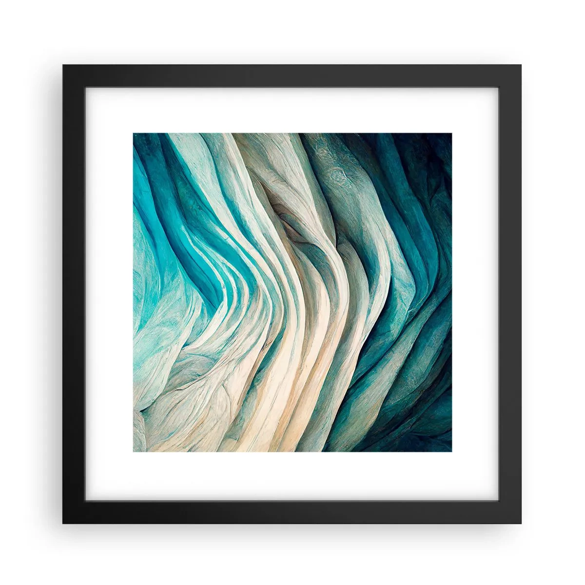 Poster in einem schwarzem Rahmen - Blaue Unersättlichkeit - 30x30 cm