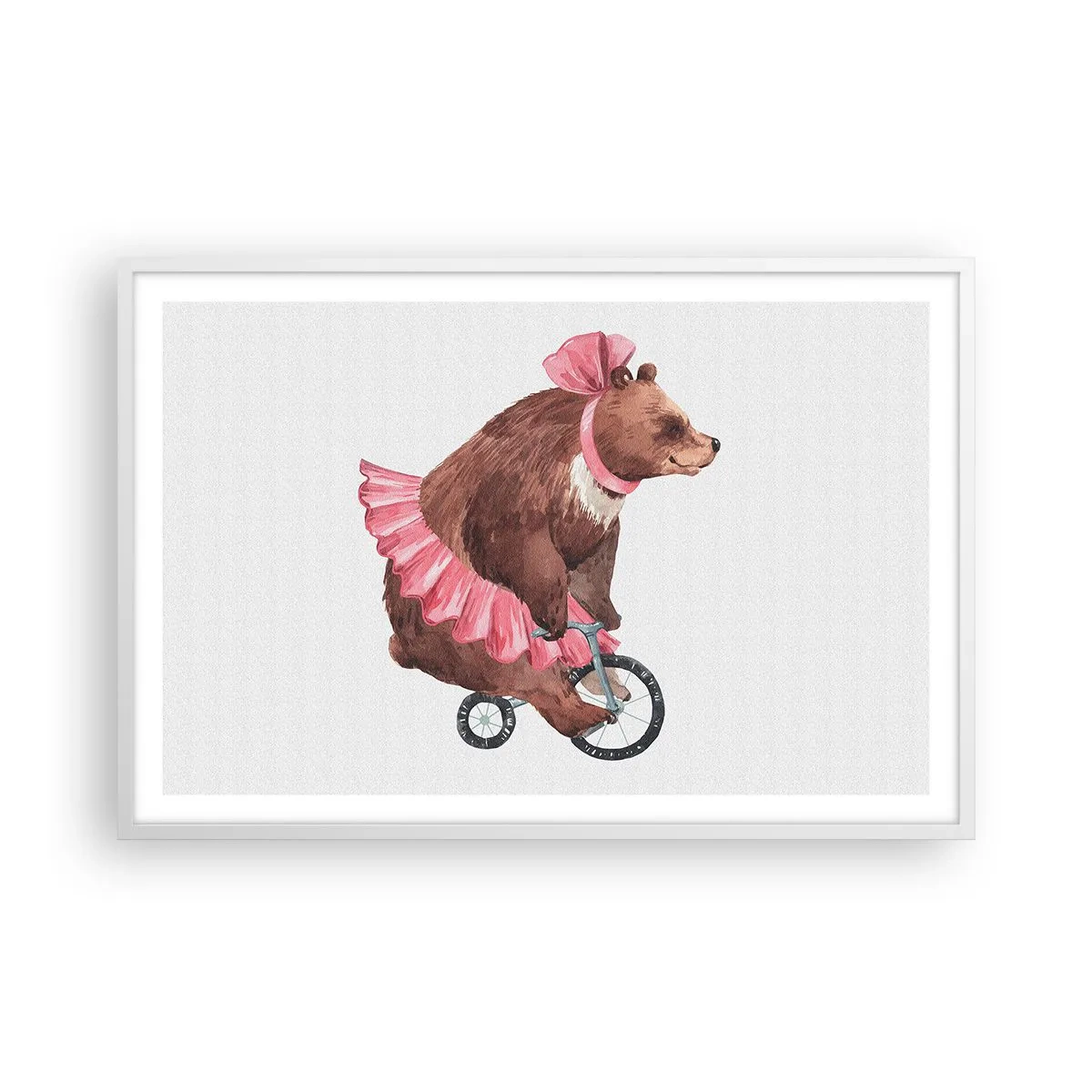 Poster in einem weißen Rahmen - Was für ein Affentheater! - 91x61 cm