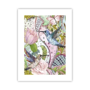 Poster - Verstrickt in Weinreben - 30x40 cm