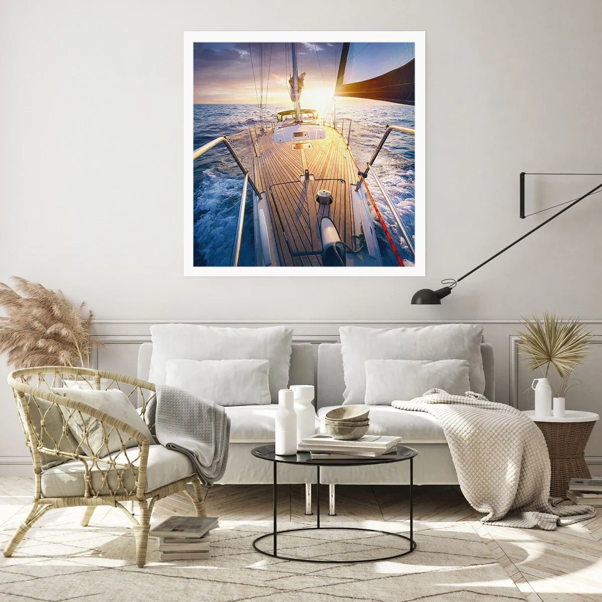 Poster - Laufen unter den Wellen - 30x30 cm