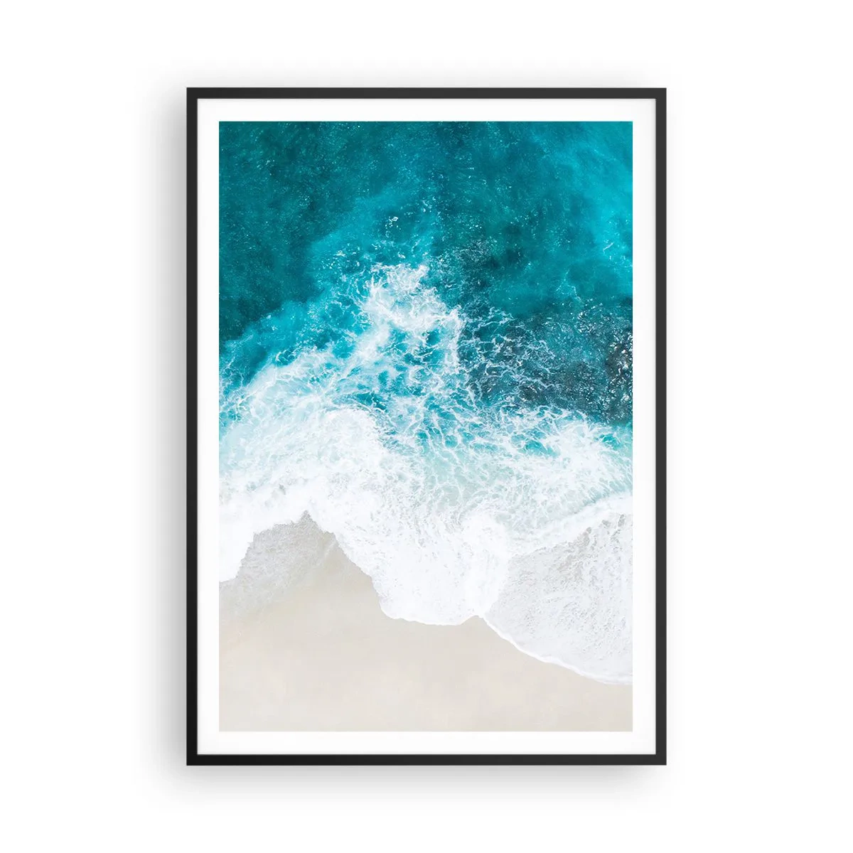 Poster in einem schwarzem Rahmen - Natürliche Liebkosung - 70x100 cm