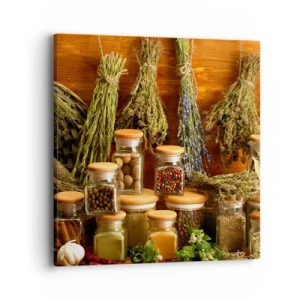 Bild auf Leinwand - Leinwandbild - Küchenzauber - 40x40 cm