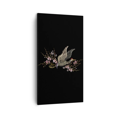 Bild auf Leinwand - Leinwandbild - Exotischer gestickter Vogel - 45x80 cm