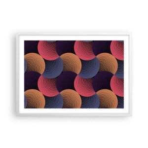 Poster in einem weißen Rahmen - Im kreisenden Rhythmus - 70x50 cm