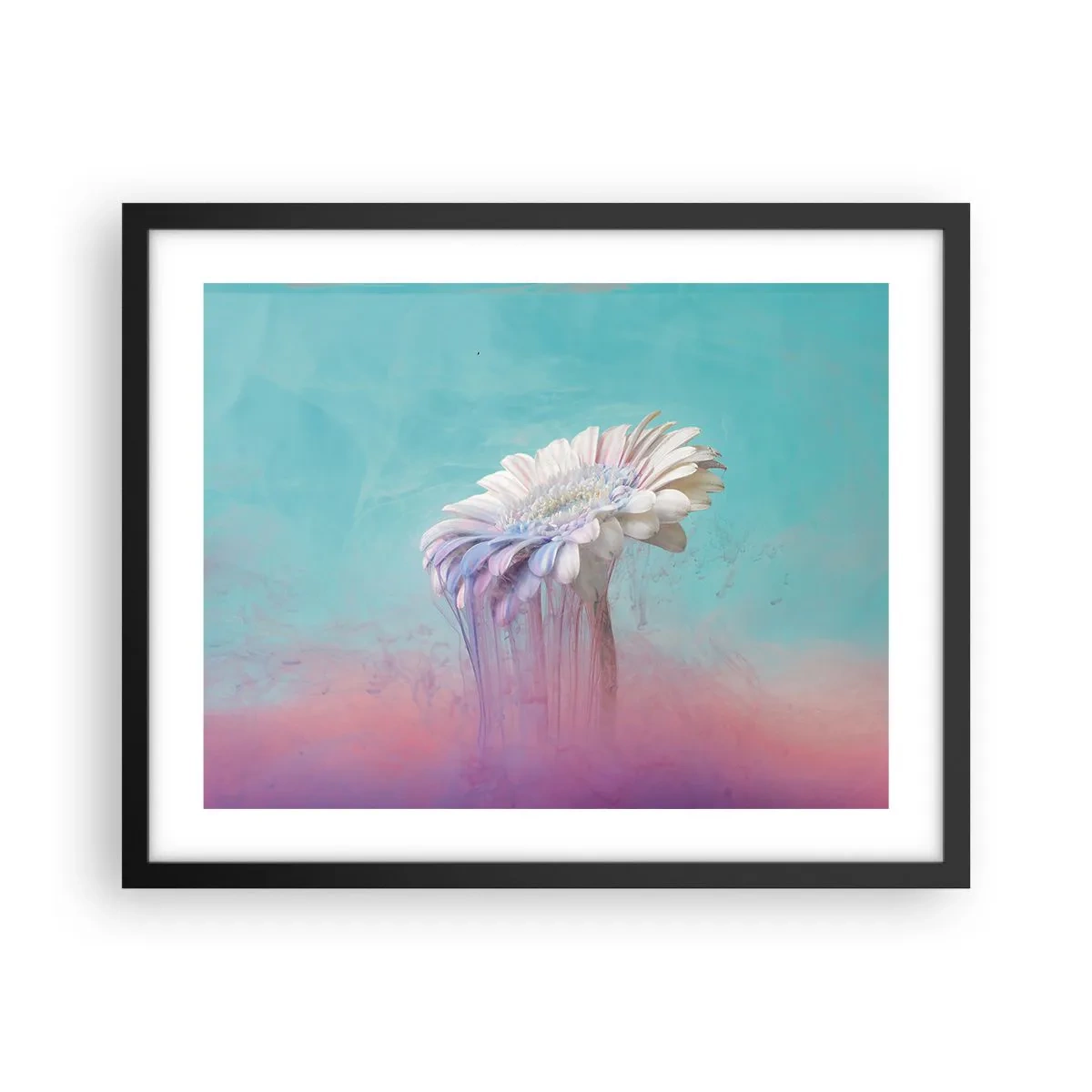 Poster in einem schwarzem Rahmen - Blumenunterwelt - 50x40 cm