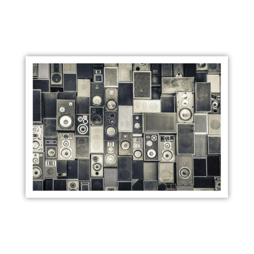 Poster - Lautsprecherkollektion im Retro-Stil - 100x70cm - Und es ist alles in Ordnung - Moderne Wanddekoration für Wohnzimmer und Schlafzimmer ARTTOR