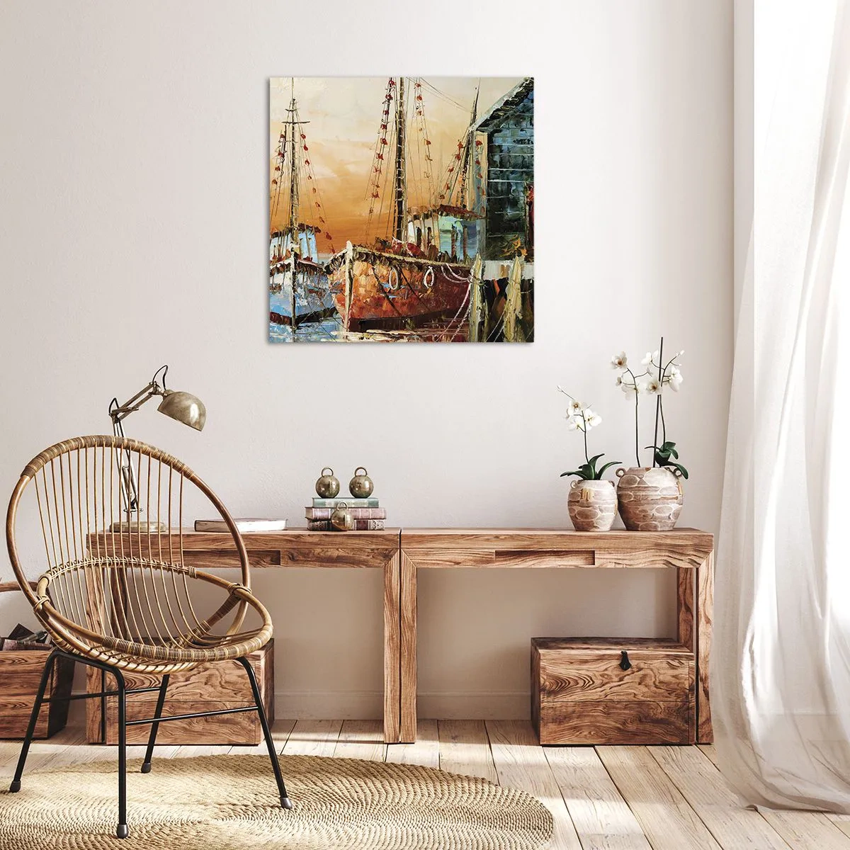 Bild auf Leinwand - Leinwandbild - Friedliche Rückkehr - 50x50 cm