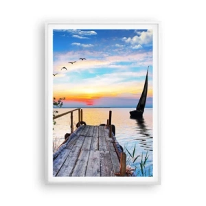 Poster in einem weißen Rahmen - Guten Abend - 70x100 cm