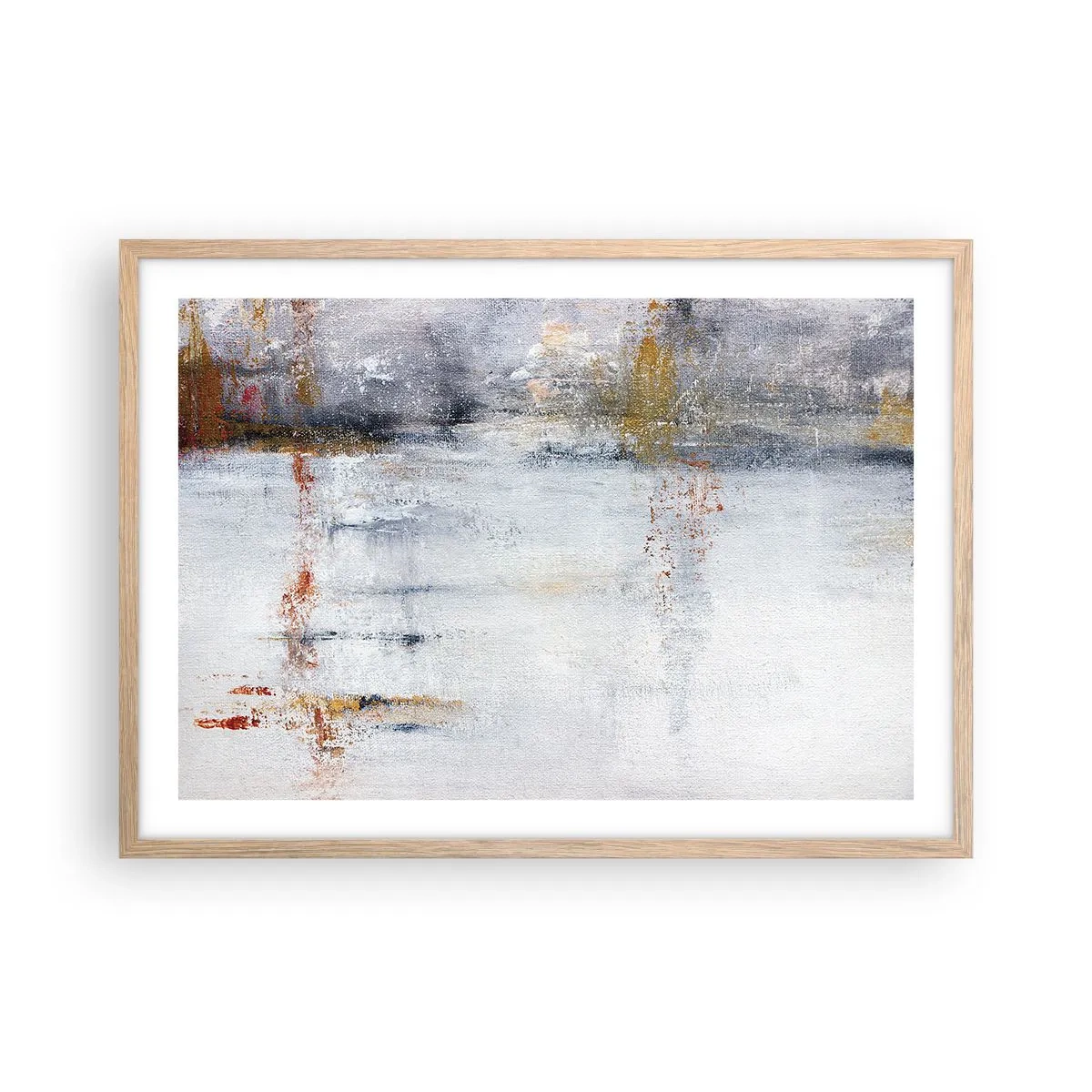 Poster in einem Rahmen aus heller Eiche - Hinter dem Luftvorhang - 70x50 cm