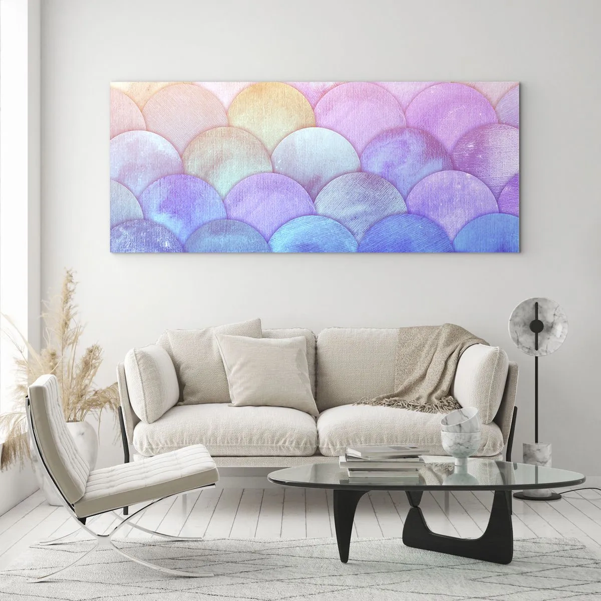 Glasbild - Bild auf glas - Perlenschuppe - 90x30 cm