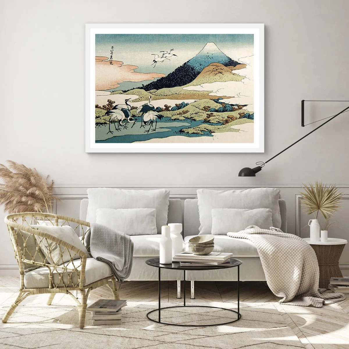 Poster in einem weißen Rahmen - Im japanischen Geist - 91x61 cm