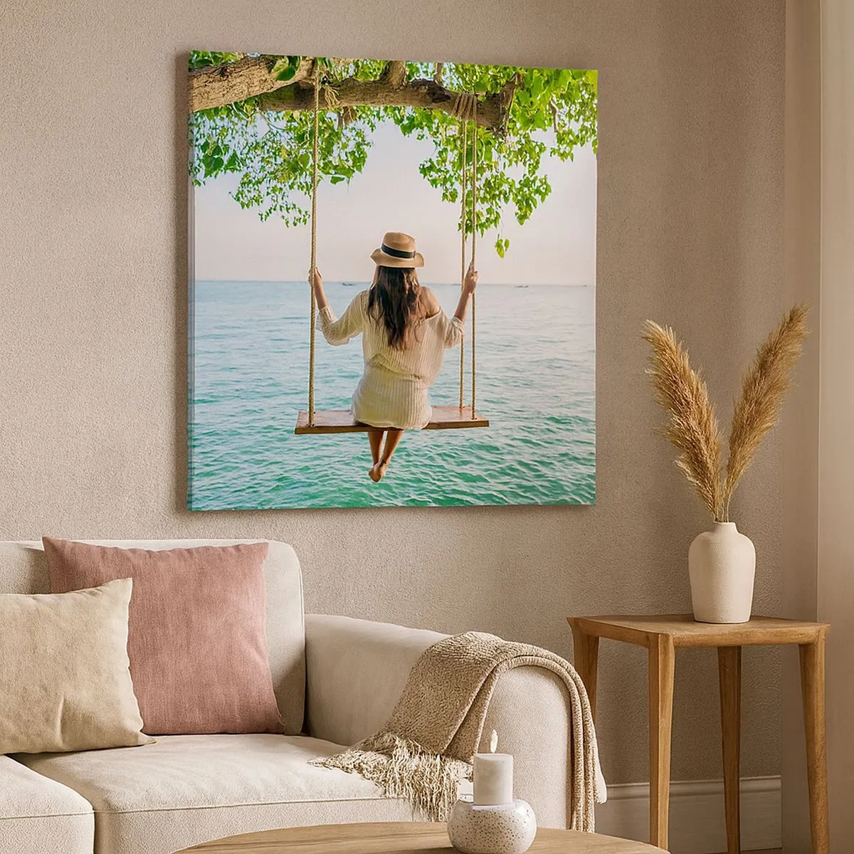 Bild auf Leinwand - Leinwandbild - Das Leben ist wunderschön - 30x30 cm