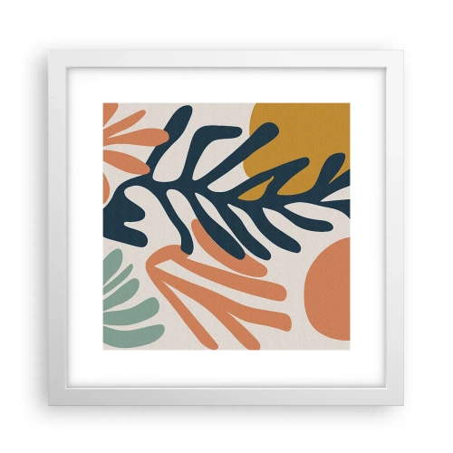Poster in einem weißen Rahmen - Korallenmeere - 30x30 cm