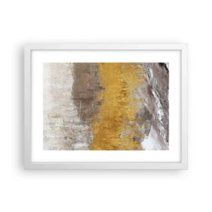 Poster in einem weißen Rahmen - Goldene Explosion - 40x30 cm