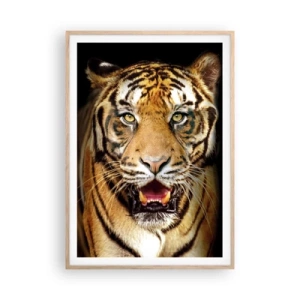 Poster in einem Rahmen aus heller Eiche - Wild im Herzen - 70x100 cm