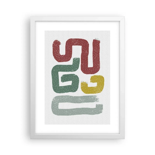 Poster in einem weißen Rahmen - In einer unbekannten Sprache - 30x40 cm