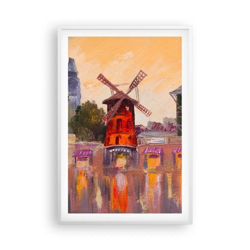 Poster in einem weißen Rahmen - Pariser Ikonen – Moulin Rouge - 61x91 cm