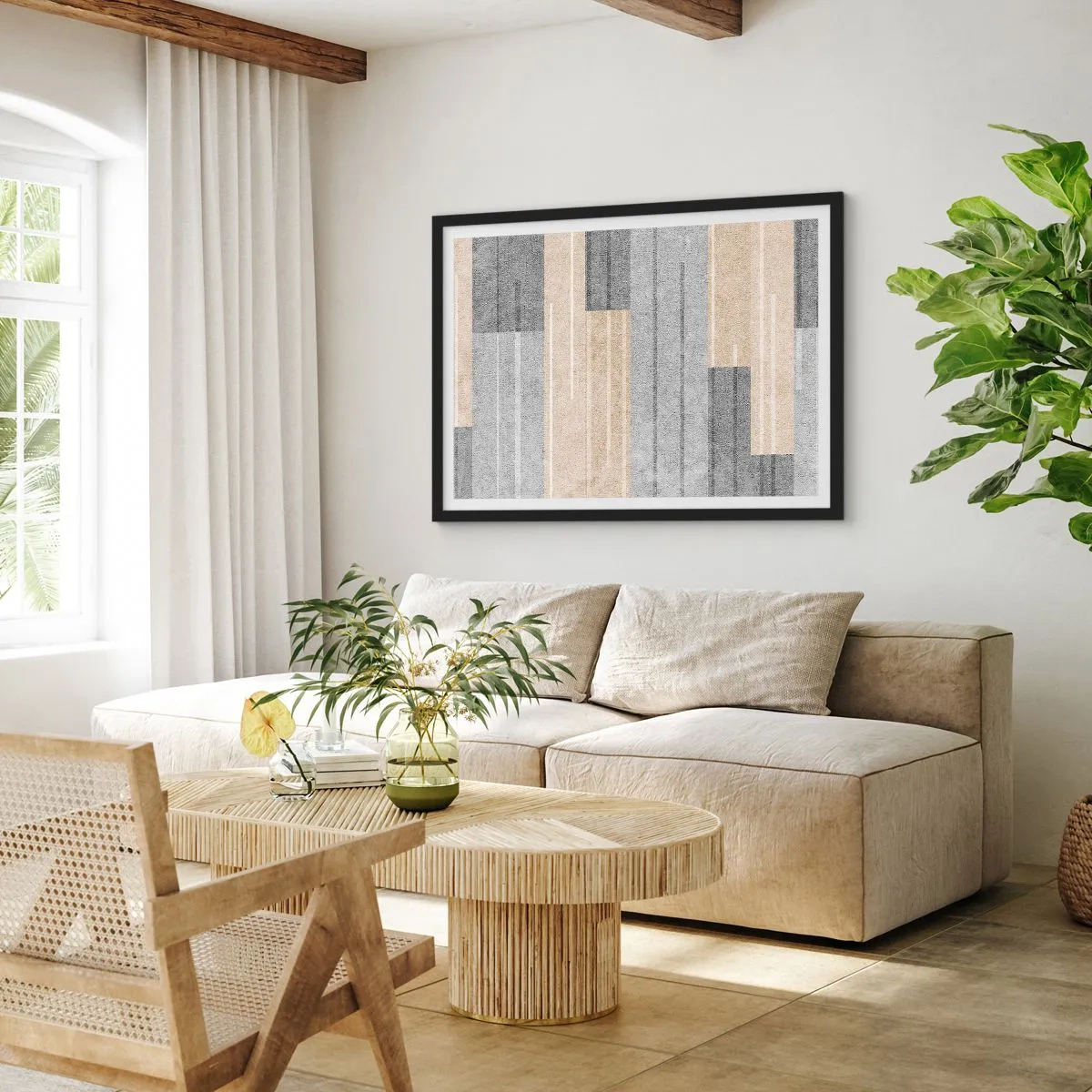 Poster in einem schwarzem Rahmen - Komposition: Vertikal halten - 40x30 cm