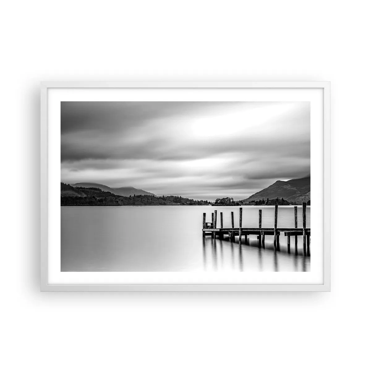 Poster in einem weißen Rahmen - Milde und Kraft - 70x50 cm