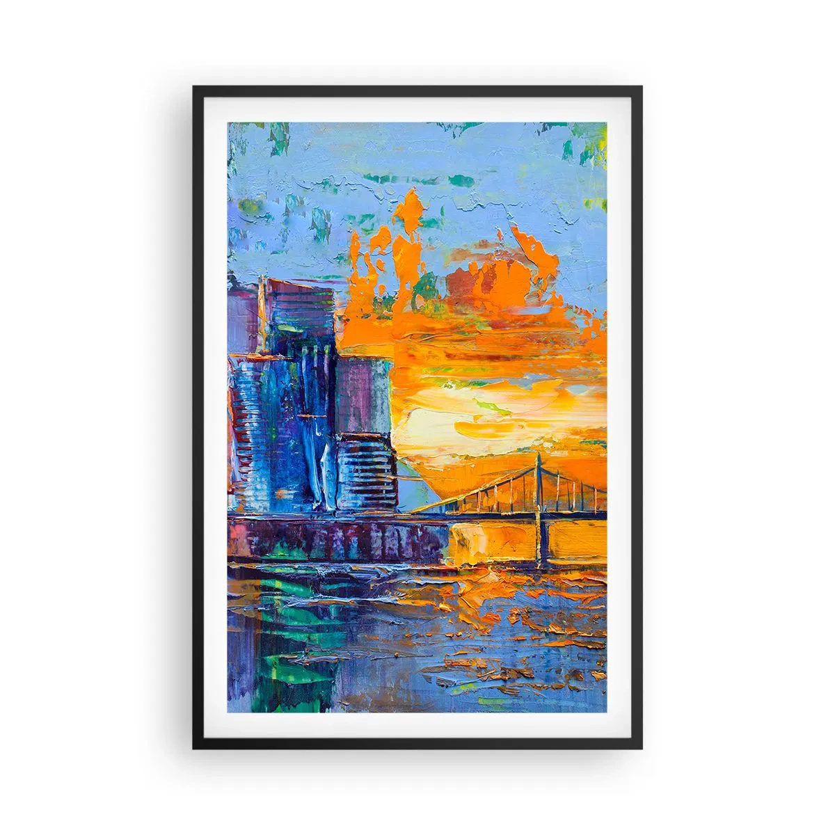 Poster in einem schwarzem Rahmen - Kultur und Natur - 61x91 cm