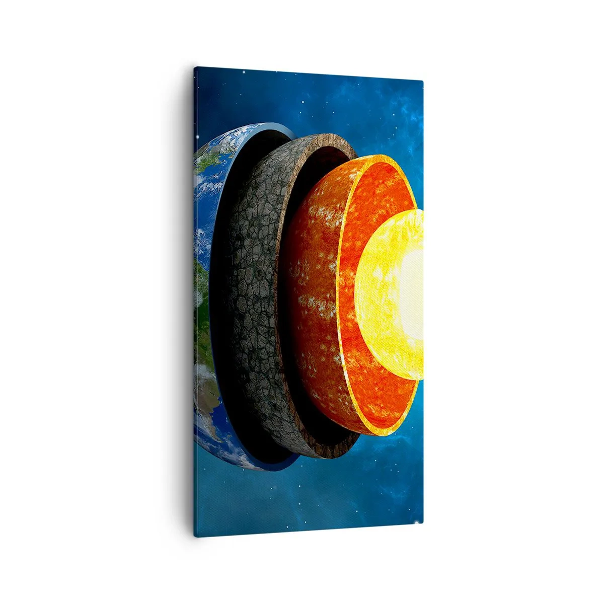 Bild auf Leinwand - Leinwandbild - Reise zum Mittelpunkt der Erde - 55x100 cm
