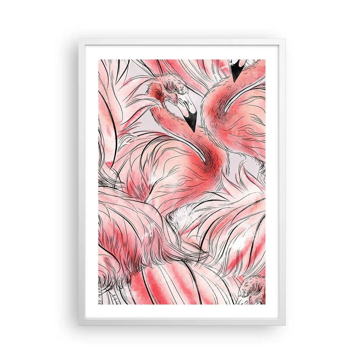 Poster in einem weißen Rahmen - Bird Corps de Ballet - 50x70 cm