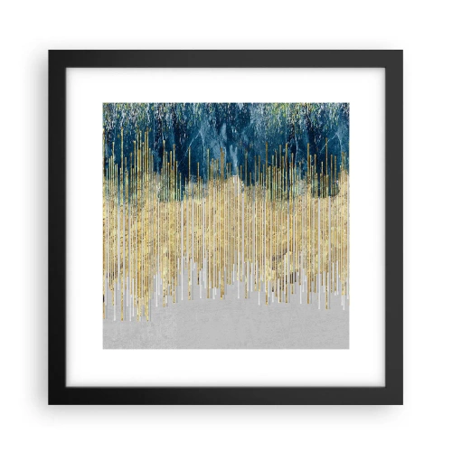 Poster in einem schwarzem Rahmen - Vergoldete Grenze - 30x30 cm