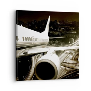 Bild auf Leinwand - Leinwandbild - In die Nacht fliegen - 30x30 cm