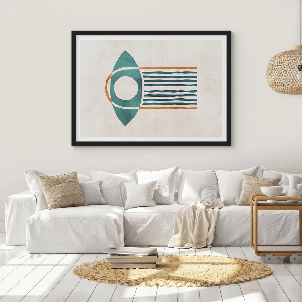 Poster in einem schwarzem Rahmen - Zeichen und Rituale - 91x61 cm