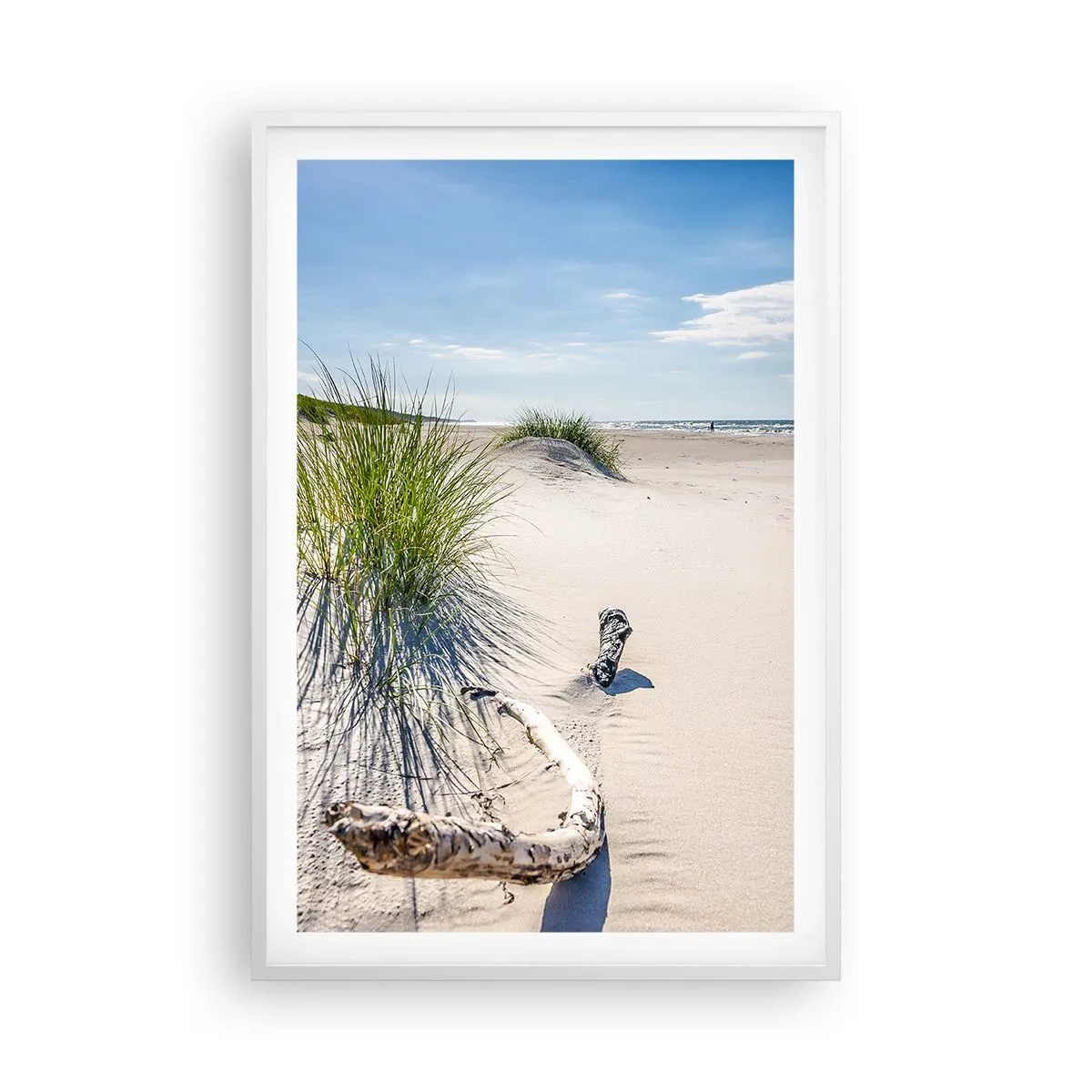 Poster in einem weißen Rahmen - Der schönste Strand? Ostsee-Strand - 61x91 cm