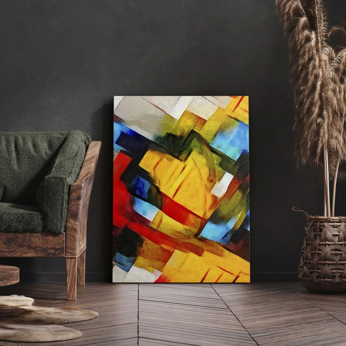 Bild auf Leinwand - Leinwandbild - Ein bunter Interleaver - 65x120 cm