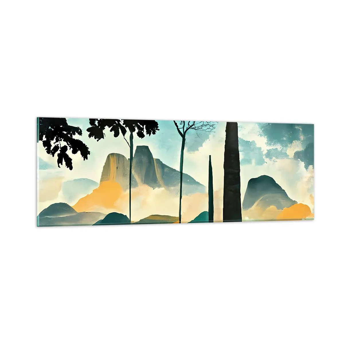 Glasbild - Bild auf glas - Immer höher und höher - 90x30 cm