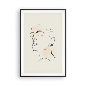 Poster in einem schwarzem Rahmen - Ein stolzer Blick - 61x91 cm