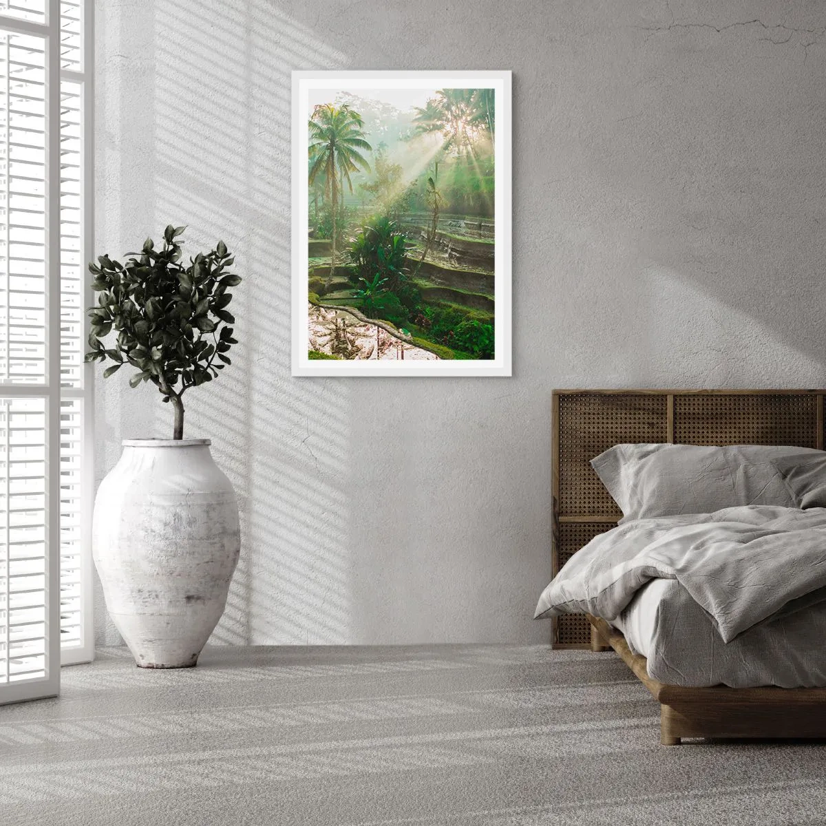 Poster in einem weißen Rahmen - In der Sonne aufwachsen - 50x70 cm