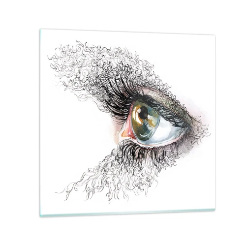 Glasbild - Bild auf glas - Schau direkt in die Seele - 30x30 cm